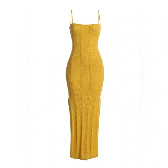 JLUXLABEL Yellow Cabana Views Crochet Dress - Picture 3 of 9